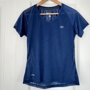 Helly Hansen SS Women's Blue V-Neck Quick-Dry Athletic Performance T-Shirt - M